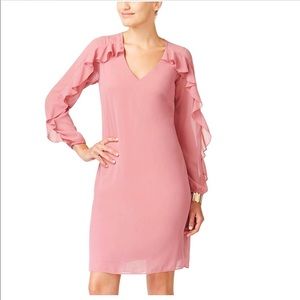 Thalia Sodi Ruffled Illusion Shift Dress